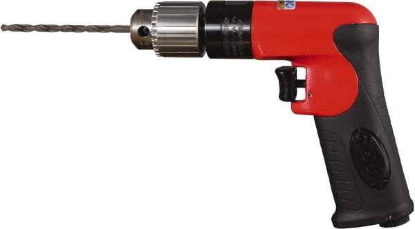 Sioux Tools - 1/4" Keyed Chuck - Pistol Grip Handle, 2,600 RPM, 12 LPS, 0.5 hp, 90 psi - Exact Tool & Supply