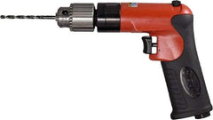 Sioux Tools - 1/4" Reversible Keyed Chuck - Pistol Grip Handle, 2,400 RPM, 12 LPS, 0.5 hp, 90 psi - Exact Tool & Supply