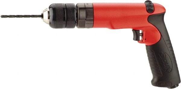 Sioux Tools - 3/8" Reversible Keyless Chuck - Pistol Grip Handle, 4,000 RPM, 14 LPS, 1 hp, 90 psi - Exact Tool & Supply