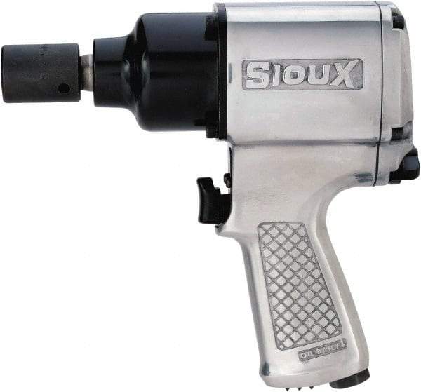 Sioux Tools - 1/2" Drive, 7,500 RPM, 500 Ft/Lb Torque Impact Wrench - Pistol Grip Handle, 1,100 IPM, 4.8 CFM, 90 psi, 1/4" Inlet - Exact Tool & Supply