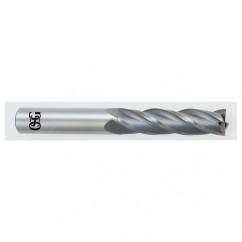 1/2 Dia. x 4 Overall Length 4-Flute Square End Solid Carbide SE End Mill-Round Shank-Center Cutting-Uncoated - Exact Tool & Supply