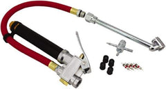 Milton - 300 Max psi Closed Check Aluminum/EPDM Inflator Gauge - Dual Foot Chuck, 1/4 FNPT, 10 to 120 psi Pressure Range - Exact Tool & Supply