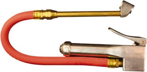 Milton - 160 Max psi Closed Check Aluminum/EPDM Inflator Gauge - Dual Foot Chuck, 1/4 FNPT, 10 to 160 psi Pressure Range - Exact Tool & Supply