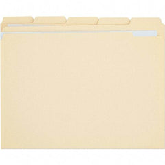 UNIVERSAL - 9-5/8 x 11-3/4", Letter Size, Manila, File Folders with Top Tab - 11 Point Stock, 1/5 Tab Cut Location - Exact Tool & Supply