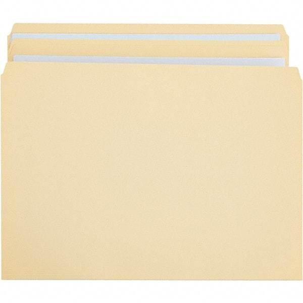 UNIVERSAL - 9-5/8 x 11-3/4", Letter Size, Manila, File Folders with Top Tab - 11 Point Stock, Straight Tab Cut Location - Exact Tool & Supply