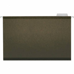 Universal One - 9-5/8 x 14-3/4", Legal, Standard Green, Hanging File Folder - 11 Point Stock, 1/5 Tab Cut Location - Exact Tool & Supply