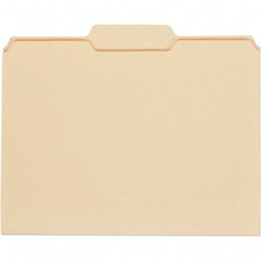 UNIVERSAL - 9-5/8 x 11-3/4", Letter Size, Manila, File Folders with Top Tab - 11 Point Stock, 1/3 Tab Cut Location - Exact Tool & Supply
