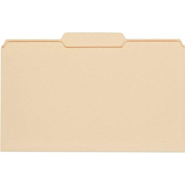 UNIVERSAL - 9-5/8 x 14-3/4", Legal, Manila, File Folders with Top Tab - 11 Point Stock, 1/3 Tab Cut Location - Exact Tool & Supply