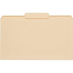 UNIVERSAL - 9-5/8 x 14-3/4", Legal, Manila, File Folders with Top Tab - 11 Point Stock, 1/3 Tab Cut Location - Exact Tool & Supply