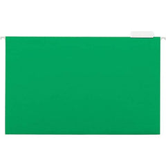 Universal One - 9-5/8 x 14-3/4", Legal, Bright Green, Hanging File Folder - 11 Point Stock, 1/5 Tab Cut Location - Exact Tool & Supply
