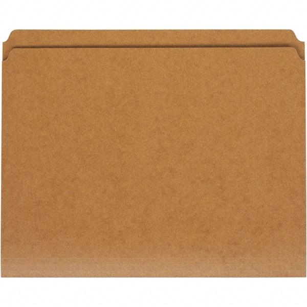 UNIVERSAL - 9-5/8 x 11-3/4", Letter Size, Kraft, File Folders with Top Tab - 11 Point Stock, Straight Tab Cut Location - Exact Tool & Supply