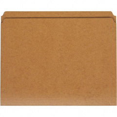 UNIVERSAL - 9-5/8 x 11-3/4", Letter Size, Kraft, File Folders with Top Tab - 11 Point Stock, Straight Tab Cut Location - Exact Tool & Supply