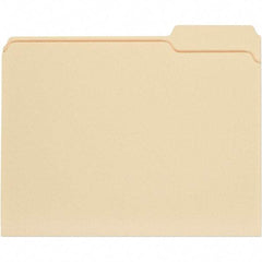 UNIVERSAL - 9-5/8 x 11-3/4", Letter Size, Manila, File Folders with Top Tab - 11 Point Stock, 1/3 Tab Cut Location - Exact Tool & Supply