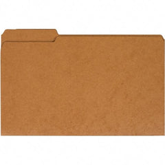 UNIVERSAL - 9-5/8 x 14-3/4", Legal, Kraft, File Folders with Top Tab - 11 Point Stock, 1/3 Tab Cut Location - Exact Tool & Supply