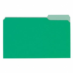 Universal One - 9-5/8 x 14-3/4", Legal, Bright Green/Light Green, File Folders with Top Tab - 11 Point Stock, 1/3 Tab Cut Location - Exact Tool & Supply