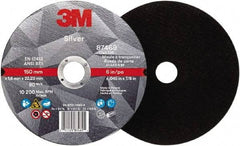 3M - 6" Ceramic Cutoff Wheel - 0.045" Thick, 7/8" Arbor, Use with Angle Grinders - Exact Tool & Supply
