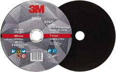 3M - 7" Ceramic Cutoff Wheel - 0.045" Thick, 7/8" Arbor, Use with Angle Grinders - Exact Tool & Supply