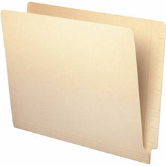 UNIVERSAL - 9-5/8 x 11-3/4", Letter Size, Manila, File Folders with End Tab - 11 Point Stock, Straight Tab Cut Location - Exact Tool & Supply