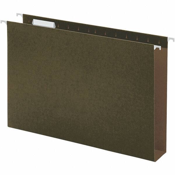 UNIVERSAL - 9-5/8 x 14-3/4", Legal, Standard Green, Hanging File Folder - 11 Point Stock, 1/5 Tab Cut Location - Exact Tool & Supply