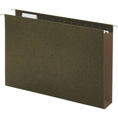 UNIVERSAL - 9-5/8 x 14-3/4", Legal, Standard Green, Hanging File Folder - 11 Point Stock, 1/5 Tab Cut Location - Exact Tool & Supply