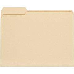 UNIVERSAL - 9-5/8 x 11-3/4", Letter Size, Manila, File Folders with Top Tab - 11 Point Stock, 1/3 Tab Cut Location - Exact Tool & Supply