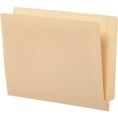 UNIVERSAL - 9-5/8 x 11-3/4", Letter Size, Manila, File Folders with End Tab - 11 Point Stock, Straight Tab Cut Location - Exact Tool & Supply
