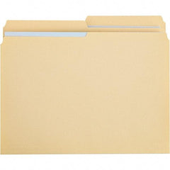 UNIVERSAL - 9-5/8 x 11-3/4", Letter Size, Manila, File Folders with Top Tab - 11 Point Stock, 1/2 Tab Cut Location - Exact Tool & Supply
