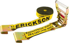 Erickson Manufacturing - 50' Long x 2" Wide, 10,000 Lb Basket Capacity, Polyester & Steel Web Sling - Yellow - Exact Tool & Supply