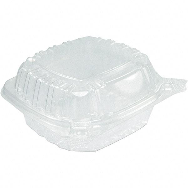 DART - 13-51/64 oz Hinged Clear Containers - Clear - Exact Tool & Supply
