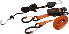 Erickson Manufacturing - 6/10' Long x 3/4" Wide, 600 Lb Basket Capacity, Polyester Web Sling - Red - Exact Tool & Supply