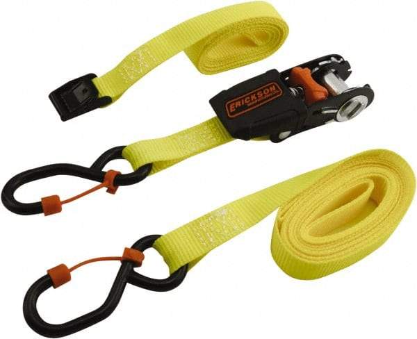 Erickson Manufacturing - 6/10' Long x 3/4" Wide, 600 Lb Basket Capacity, Polyester Web Sling - Yellow - Exact Tool & Supply