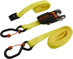 Erickson Manufacturing - 6/10' Long x 3/4" Wide, 600 Lb Basket Capacity, Polyester Web Sling - Yellow - Exact Tool & Supply
