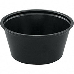 Solo - 2 oz Polystyrene Portion Cups - Black - Exact Tool & Supply