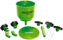 OEM Tools - 16 oz Capacity Plastic Funnel Set - Green - Exact Tool & Supply