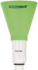 OEM Tools - 16 oz Capacity Plastic Funnel - 5" Mouth OD, 3-3/4" Straight Spout, Green & Clear - Exact Tool & Supply