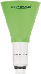 OEM Tools - 16 oz Capacity Plastic Funnel - 5" Mouth OD, 3-3/4" Straight Spout, Green & Clear - Exact Tool & Supply
