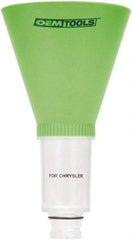 OEM Tools - 16 oz Capacity Plastic Funnel - 5" Mouth OD, 3-3/4" Straight Spout, Green & Clear - Exact Tool & Supply