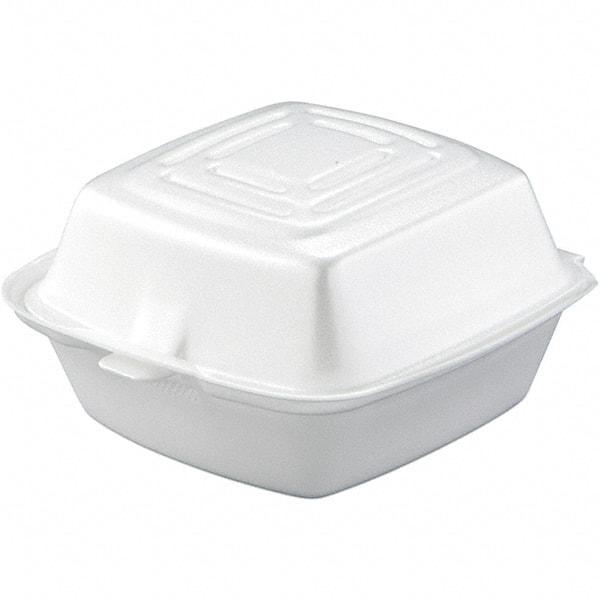 DART - 5-1/2 x 5-3/8 x 2-7/8" Foam Carryout Food Container - White - Exact Tool & Supply