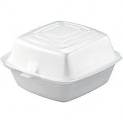 DART - 5-1/2 x 5-3/8 x 2-7/8" Foam Carryout Food Container - White - Exact Tool & Supply