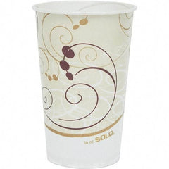 Solo - 16 oz Treated-Paper Cold Cups - White, Beige, Red - Exact Tool & Supply