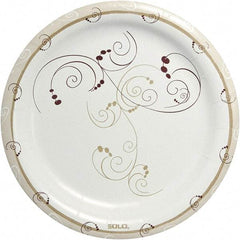 Solo - 9" Heavyweight Paper Dinnerware - White, Beige, Red - Exact Tool & Supply