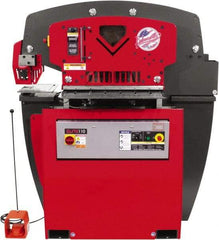 Edwards Manufacturing - 17-3/4" Throat Depth, 110 Ton Punch Pressure, 1-3/8" in 1" Punch Capacity Ironworker - 7-1/2 hp, 3 Phase, 460 Volts, 91-9/16" Wide x 65-1/8" High x 44-7/8" Deep - Exact Tool & Supply