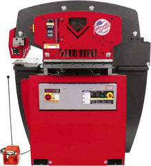 Edwards Manufacturing - 11-3/4" Throat Depth, 110 Ton Punch Pressure, 1-3/8" in 1" Punch Capacity Ironworker - 7-1/2 hp, 3 Phase, 230 Volts, 57-1/4" Wide x 66-1/16" High x 42-3/8" Deep - Exact Tool & Supply