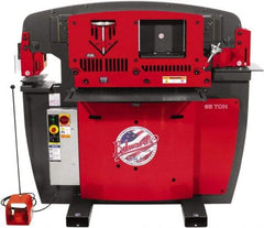 Edwards Manufacturing - 9-3/4" Throat Depth, 65 Ton Punch Pressure, 1-1/16" in 3/4" Punch Capacity Ironworker - 7-1/2 hp, 3 Phase, 230 Volts, 50" Wide x 60-1/4" High x 45" Deep - Exact Tool & Supply