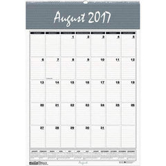 House of Doolittle - 12 Sheet, 12 x 17", Wall Calendar - Blue & Gray - Exact Tool & Supply