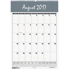 House of Doolittle - 12 Sheet, 15-1/2 x 22", Wall Calendar - Blue & Gray - Exact Tool & Supply