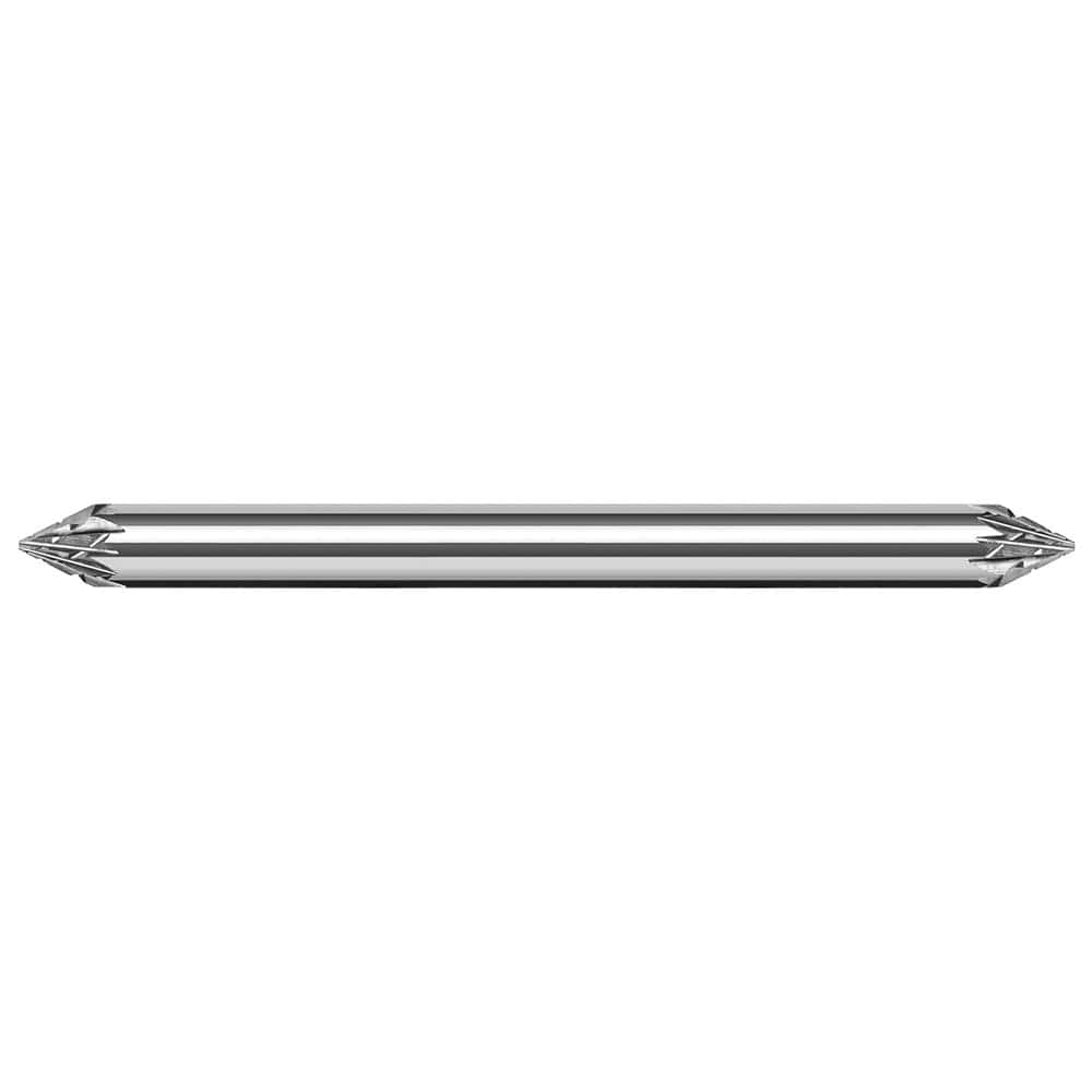 Harvey Tool - 1/4" Cut Diam, 1/4" Shank Diam, Solid Carbide Double Cut Flat Burr - Exact Tool & Supply