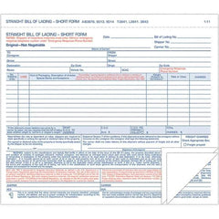 TOPS - 250 Sheet, 7-7/16 x 8-/2", Hazardous Material Short Forms - Blue & White - Exact Tool & Supply