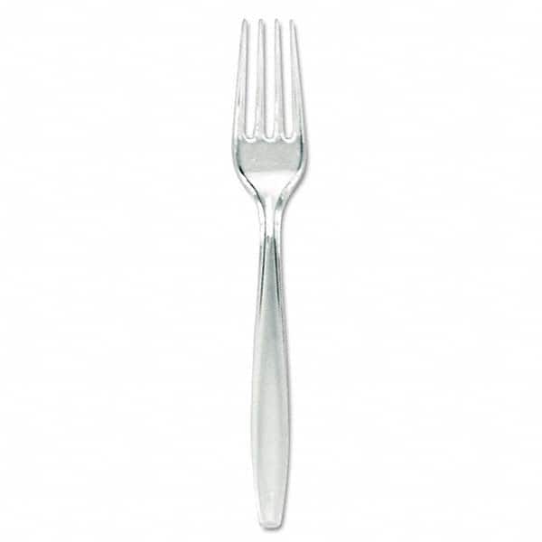 Dixie - Plastic Cutlery, Forks, Heavyweight, Clear - Exact Tool & Supply
