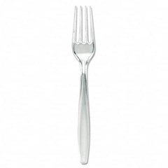 Dixie - Plastic Cutlery, Forks, Heavyweight, Clear - Exact Tool & Supply